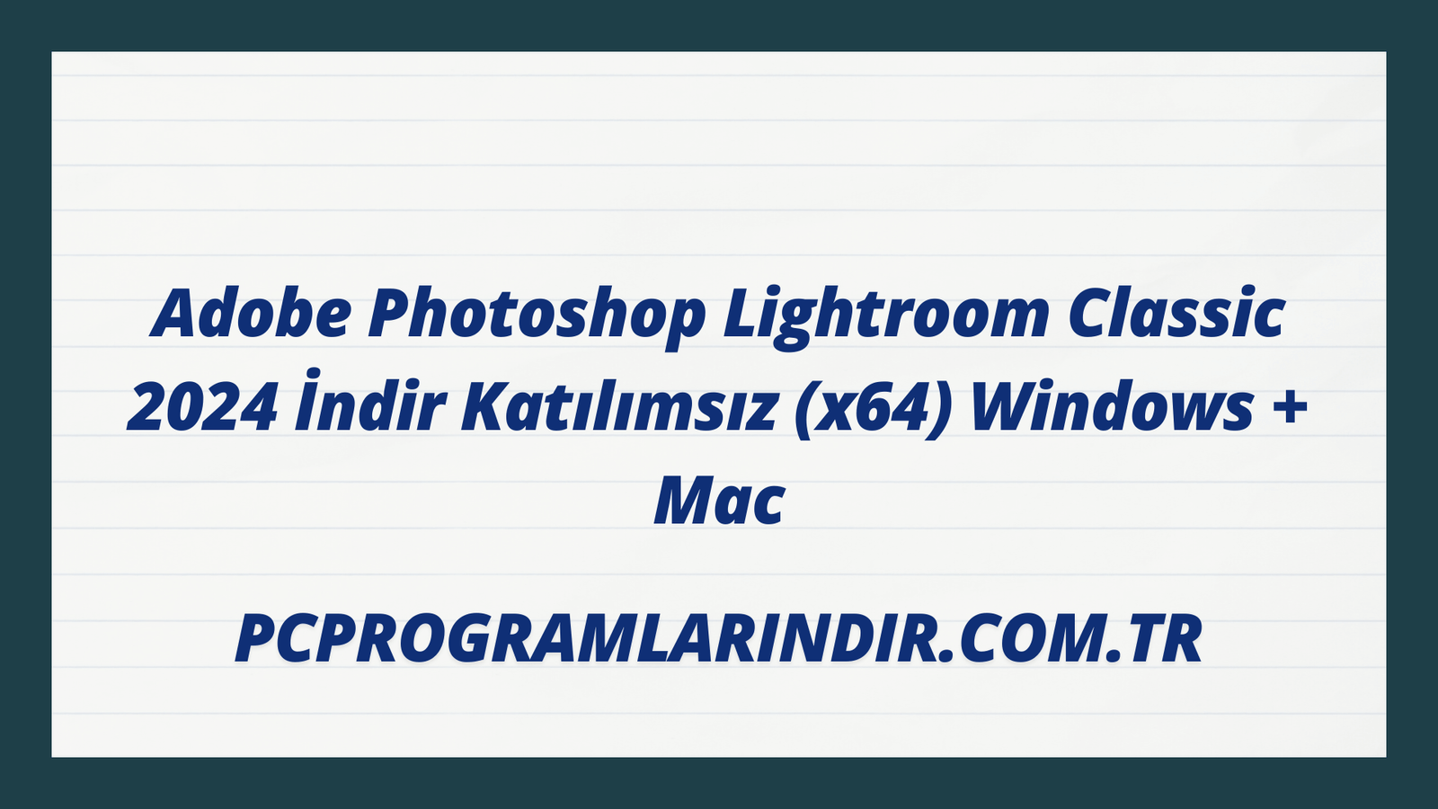Adobe Lightroom Indir