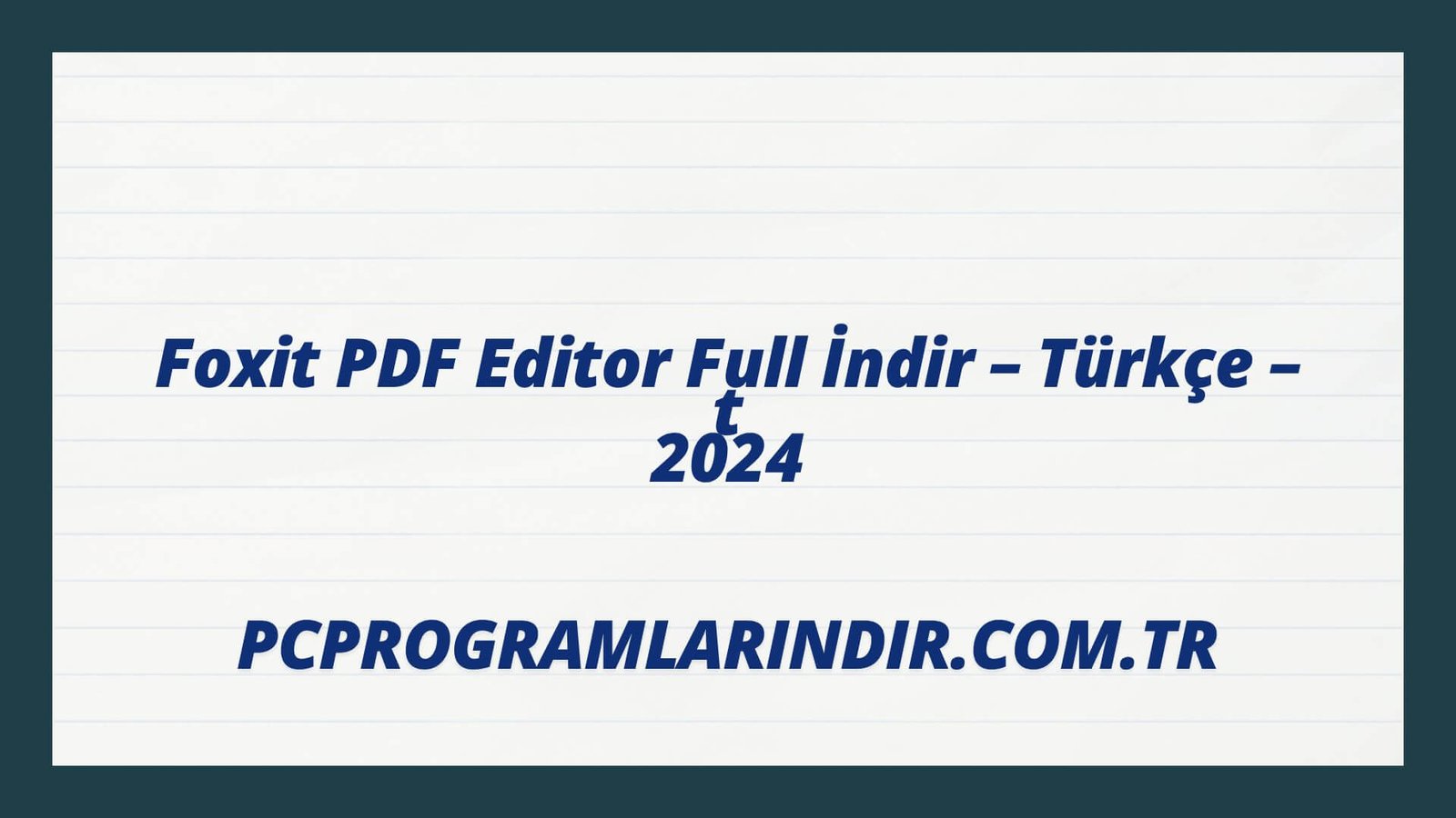 Foxit Pdf Editor Full