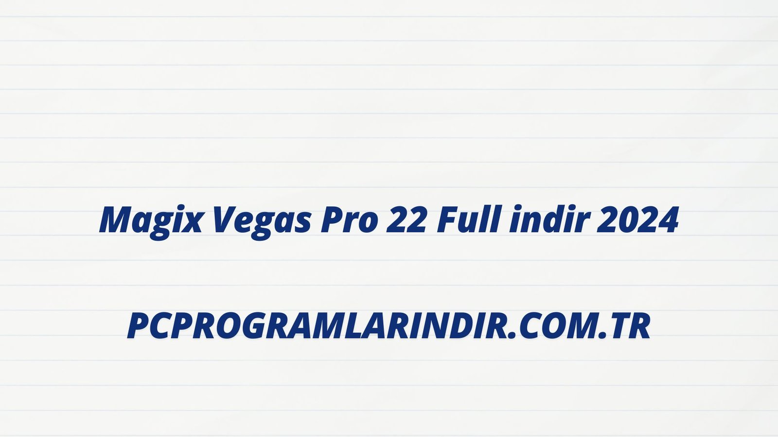 Vegas Pro Full Indir