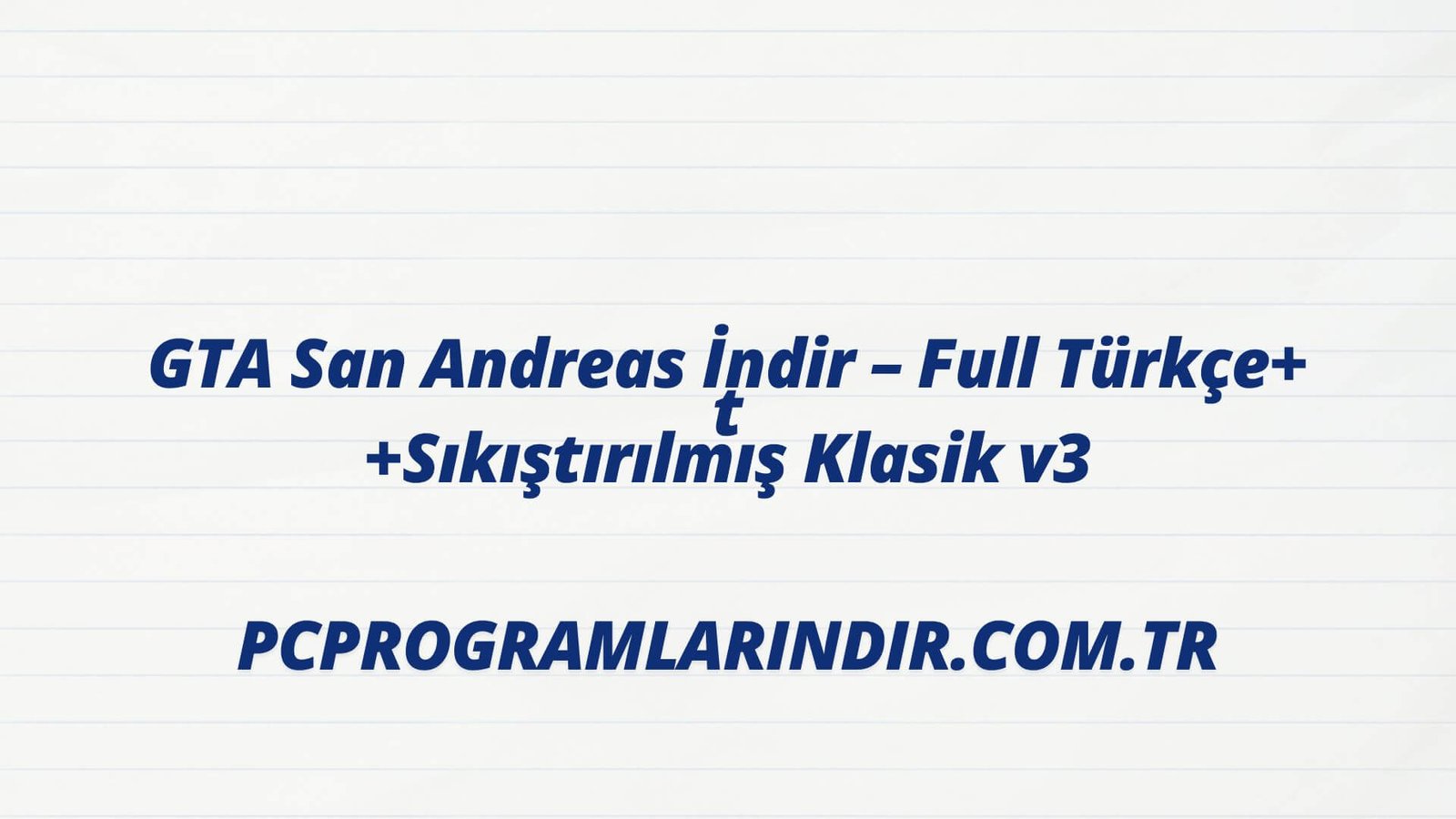 Gta San Full Program Indir